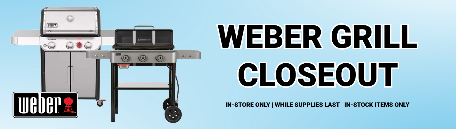 Weber Closeout Sale Header