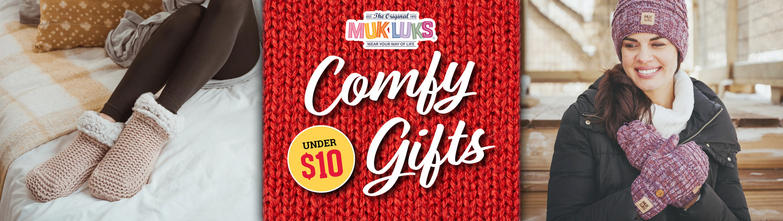 Muk Luks Comfy Gifts Under $10 Header