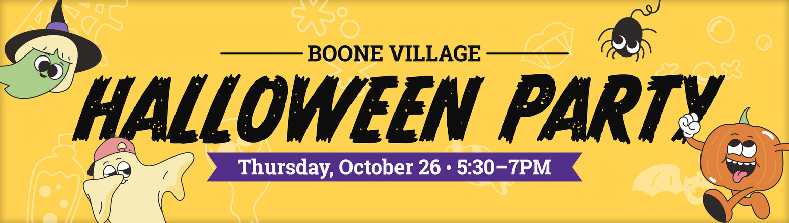 Boone Village Halloween Party Header