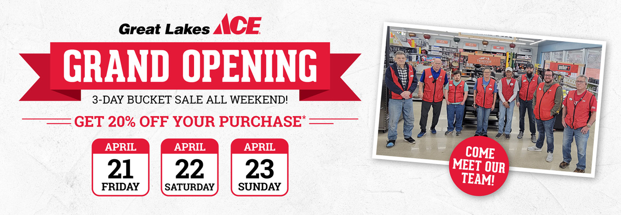 Great Lakes Ace Indianapolis, IN Grand Opening Event - Great Lakes Ace Hardware Store Header
