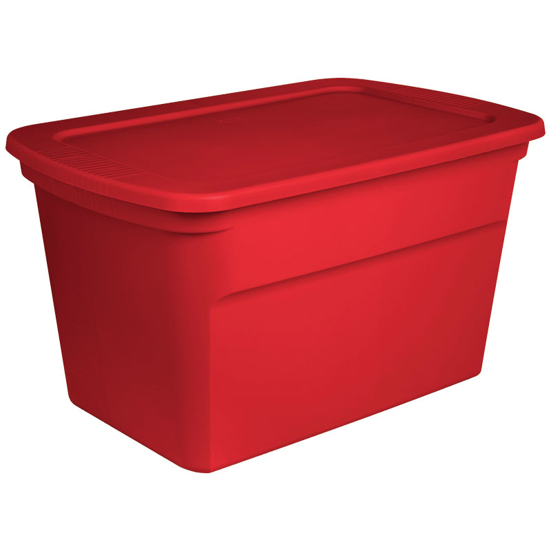 30 Gal. Sterilite Red Storage Tote