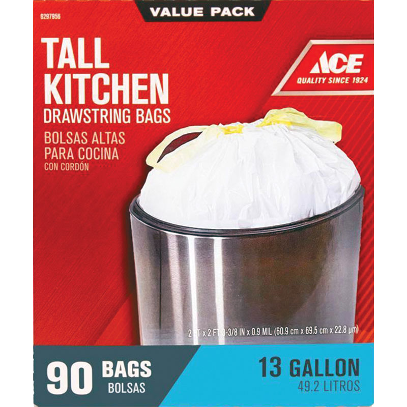 13 Gal. 90 Ct. Ace® Tall Kitchen Trash Bags