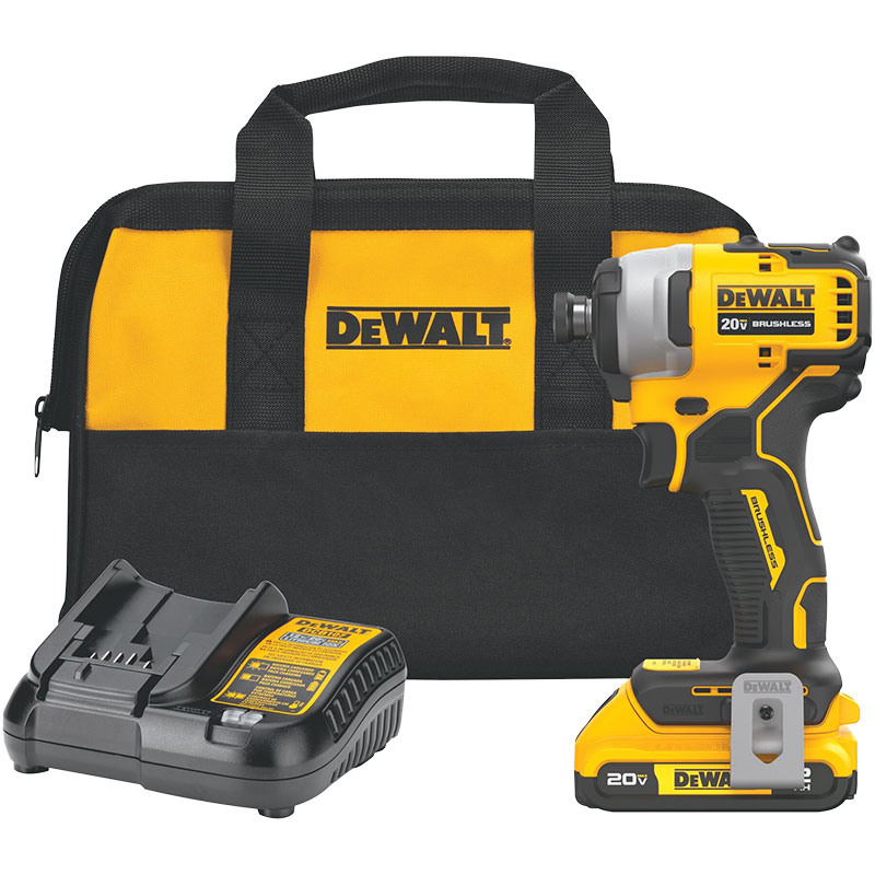 DEWALT® Max Atomic™ 20V Cordless 1/4" Brushless Compact Impact Driver Kit