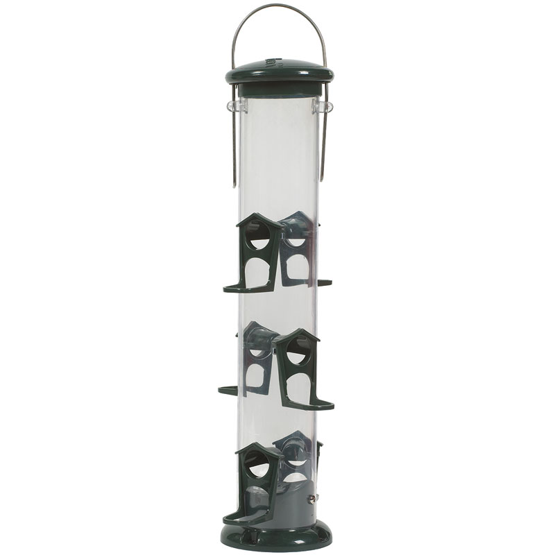 Audubon Wild Bird Plastic Tube Bird Feeder with 6 Ports