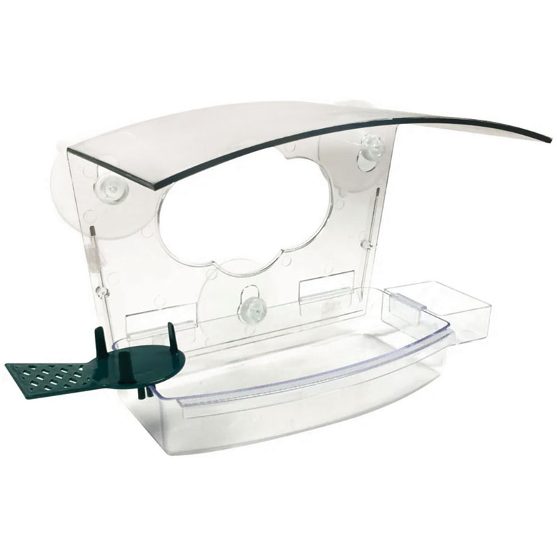 Audubon Wild Bird Plastic Window Mount Bird Feeder with 2 Ports