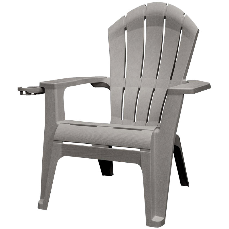 Adams Mfg. RealComfort Deluxe Gray Resin Frame Adirondack Chair