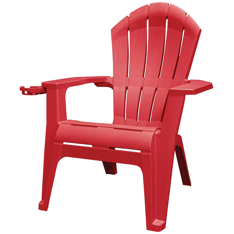 Adams Mfg. RealComfort Deluxe Cherry Red Resin Frame Adirondack Chair