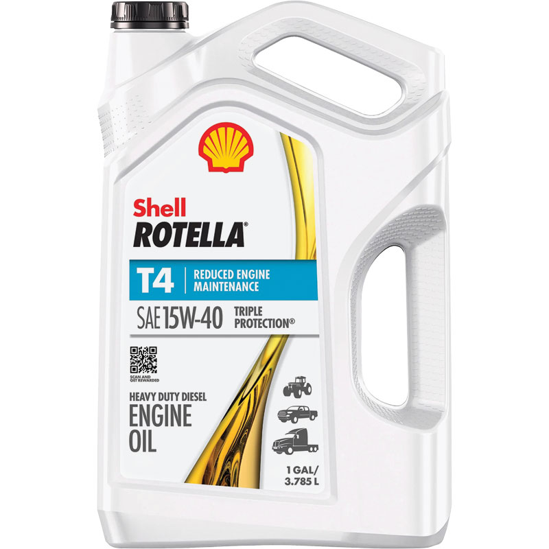 Shell Rotella® T4 SAE 15W-40 Heavy Duty Diesel Engine Oil, Gal.