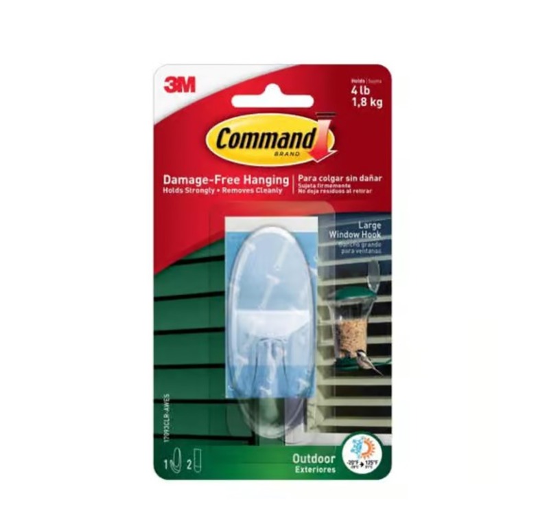 3M Command™ Large Plastic Hook 3.375 in. L 1 pk