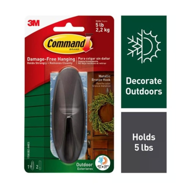 3M Command™ Large Plastic Hook 4.125 in. L 1 pk