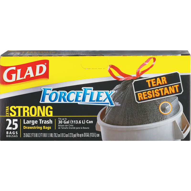 Glad® ForceFlex Large Trash Bags, 25 Ct. 30 Gal.