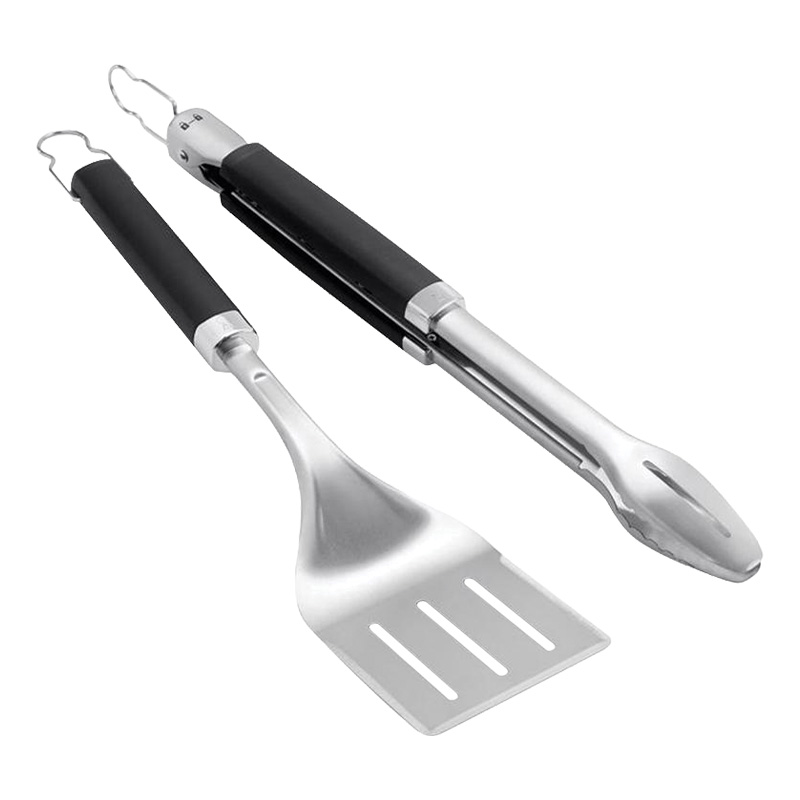 Weber® Precision Stainless Steel Black/Silver Grill Tool Set, 2 Pc.