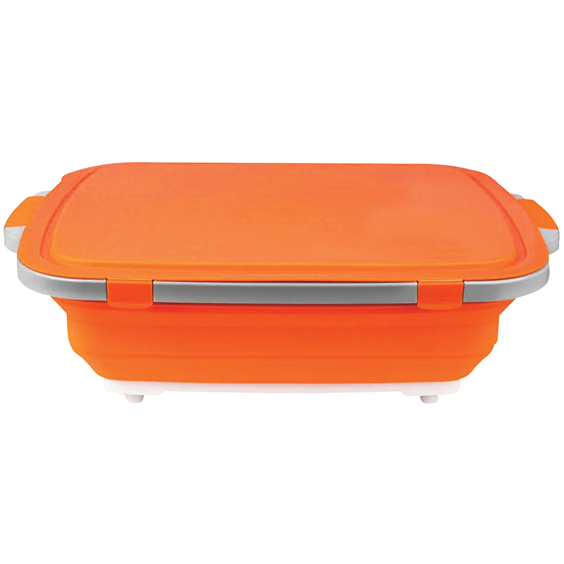 22.5" L x 16.25" W Drip EZ™ Silicone Prep Tub-Orange