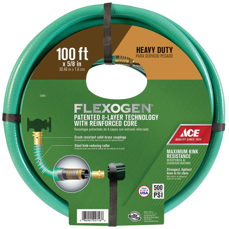 100' Ace® Flexogen Premium Grade Green Vinyl Hose
