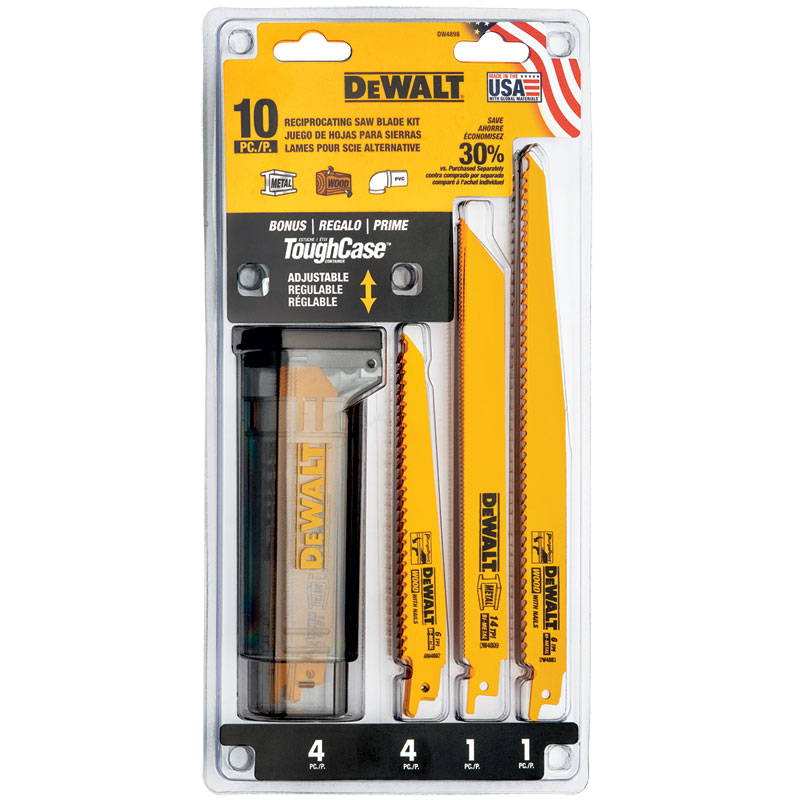DEWALT® 10 Pc. Reciprocating Saw Blade Set