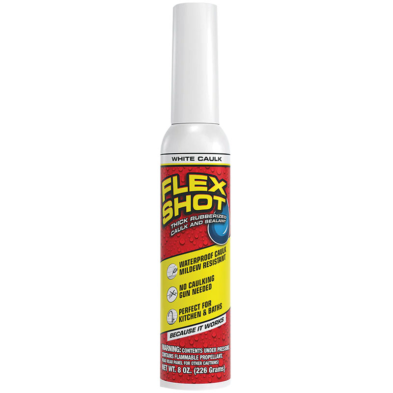 8 Oz. Flex Shot® White Rubberized Caulk & Sealant