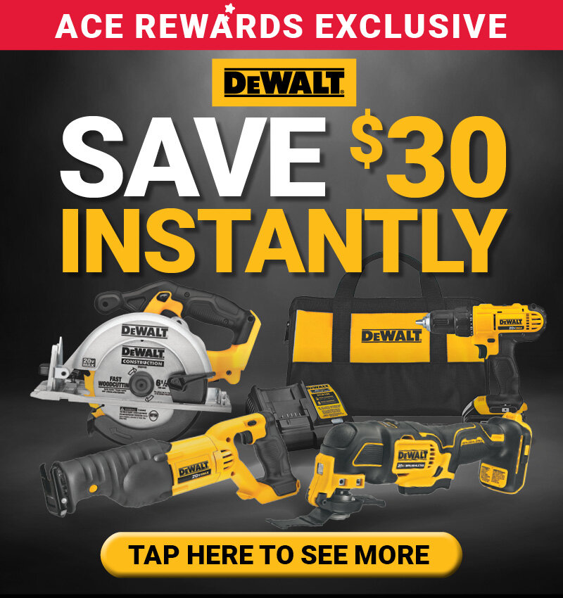Save $30 on Select DEWALT® Products