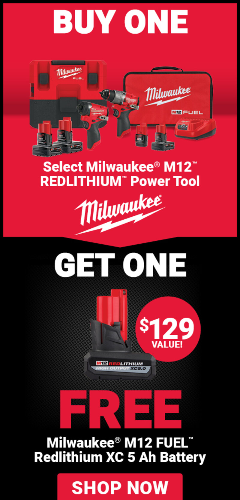 2 Pc. Milwaukee 12 V Lithium Ion Battery