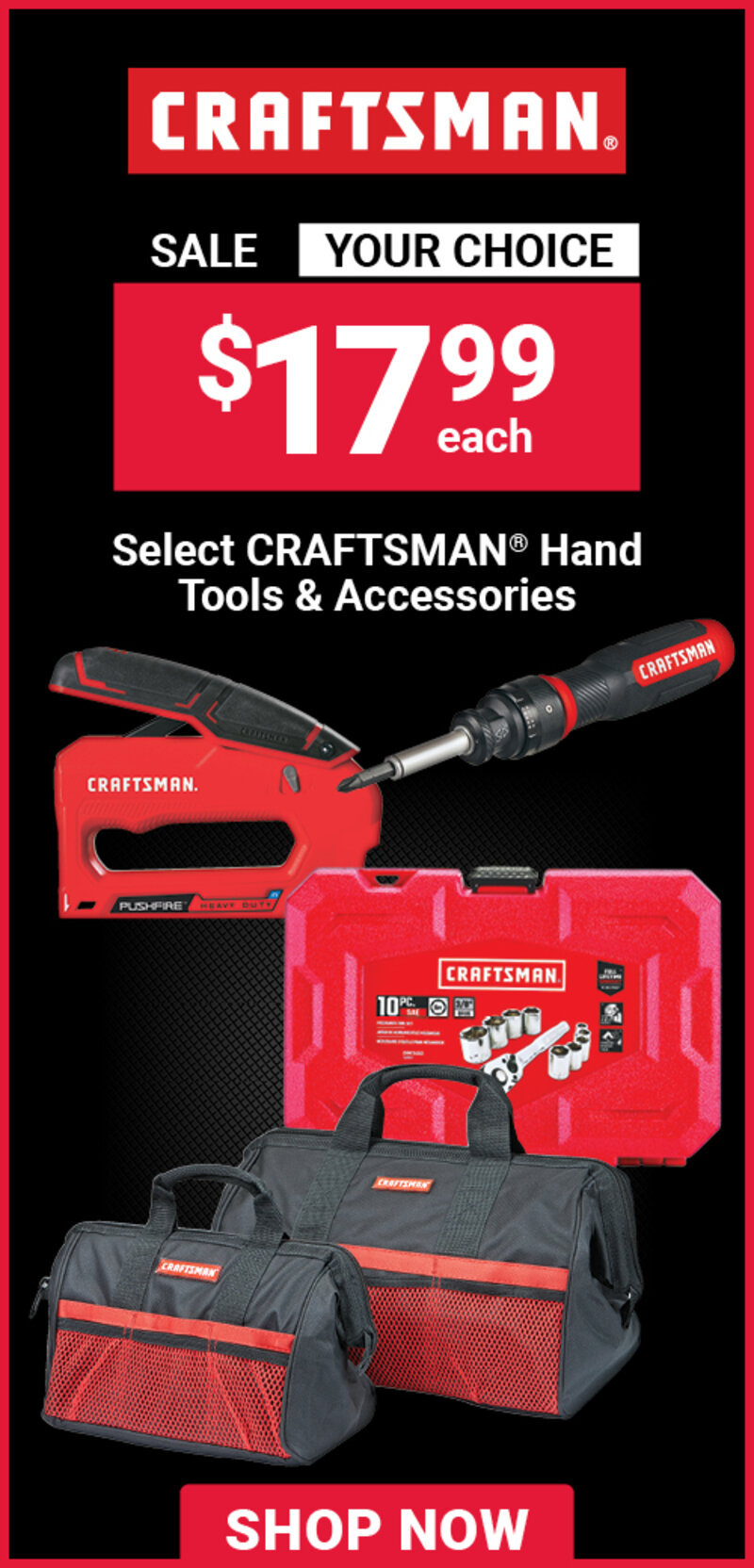 Select CRAFTSMAN® Hand Tools & Accessories