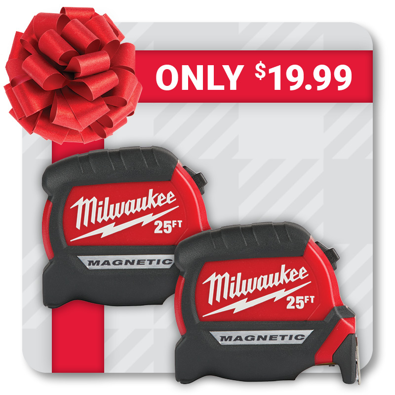 2 Pk. Milwaukee® Compact Magnetic Tape Measure
