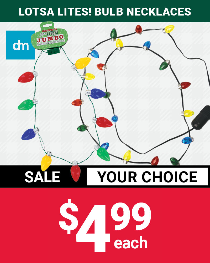 DM Merchandising Lotsa Lites! Bulb Necklaces