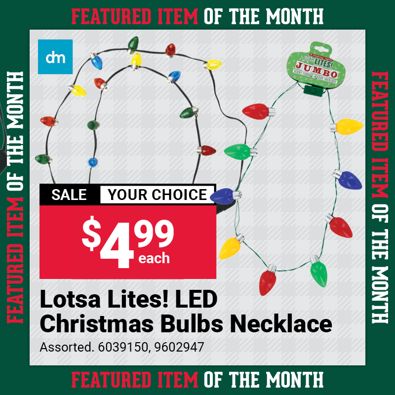 Lotsa Lites! LED Christmas Bulbs Necklaces