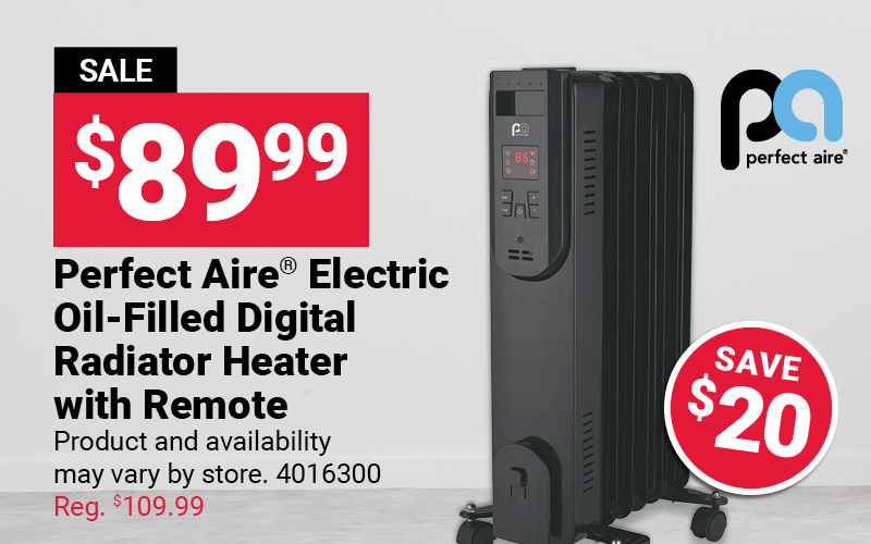 Perfect Aire® Digital Radiator Heater with Remote