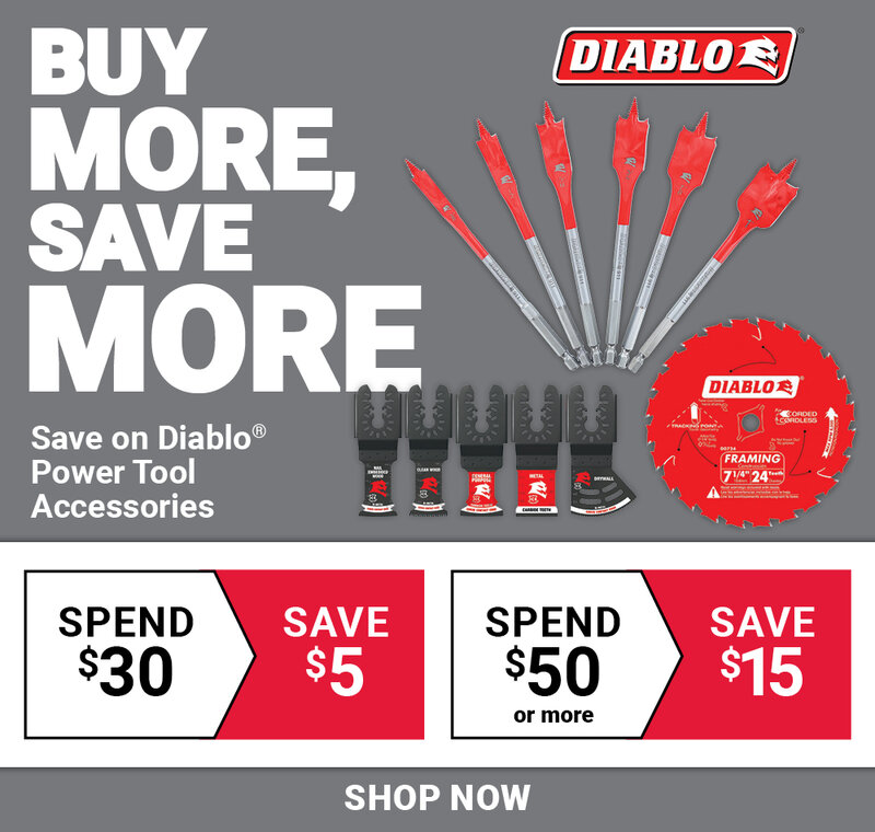 Save on Diablo® Power Tool Accessories