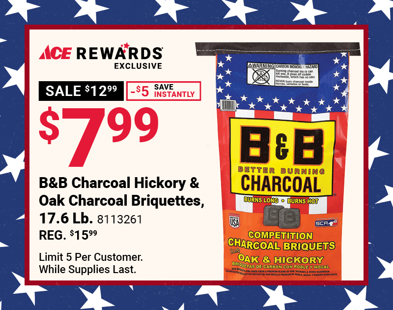 17.6 Lb. B&B Charcoal Competition Oak Charcoal Briquets