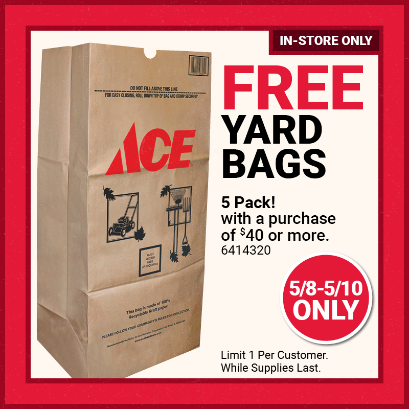 FREE Ace® Paper Refuse Bags, 5/Pk.