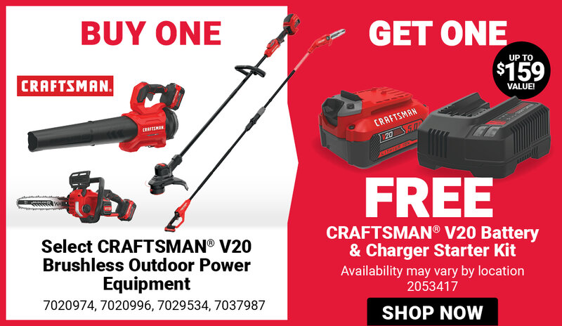 Select CRAFTSMAN® V20 Brushless Outdoor Power Equipment