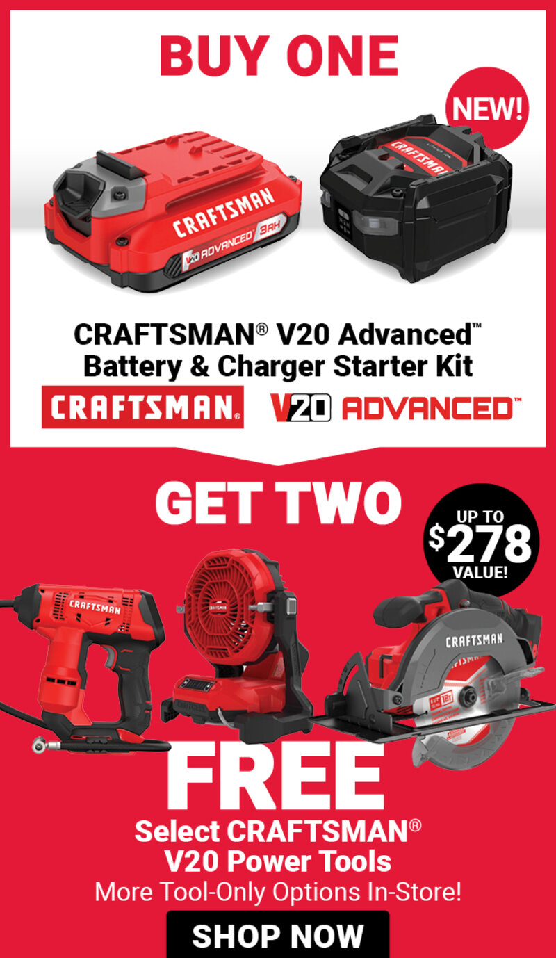 CRAFTSMAN® V20 Advanced™ 3 Ah Battery & Charger Starter Kit