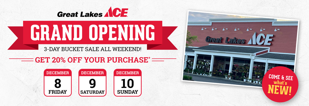 Great Lakes Ace Zionsville, IN Grand Opening Event - Great Lakes Ace Hardware Store Header